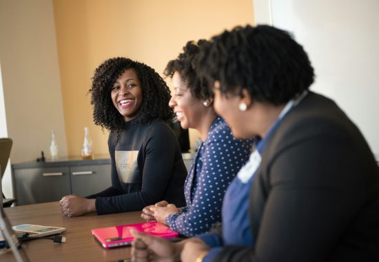 Group of smiling women