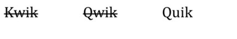 Quick spelling