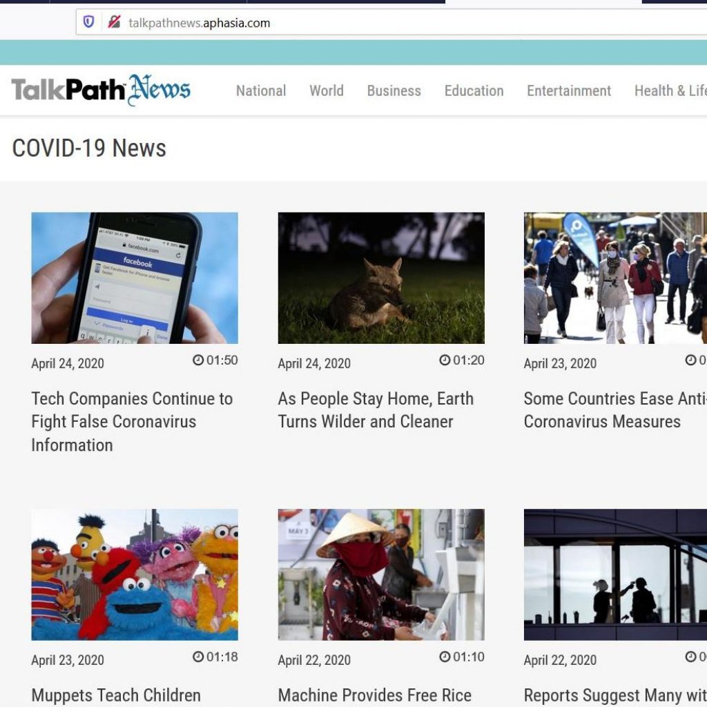Screenshot of TalkPathNews