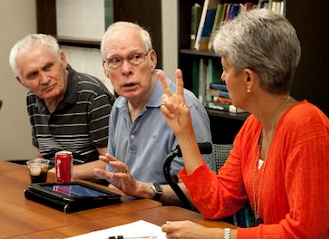 Aphasia patient and clinician